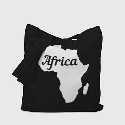Сумка-шоппер Африка на чёрном