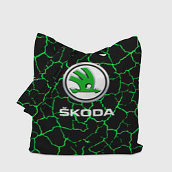 Сумка-шопер Skoda трещины, цвет: 3D-принт