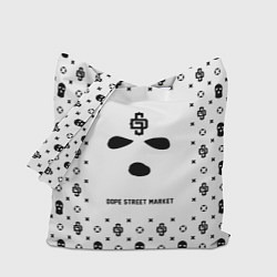 Сумка-шопер Узор White Phantom Ski Mask Dope Street Market, цвет: 3D-принт