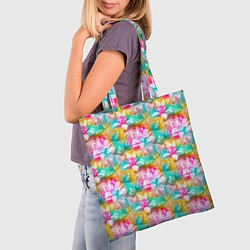 Сумка-шопер Цветки Лотоса, цвет: 3D-принт — фото 2