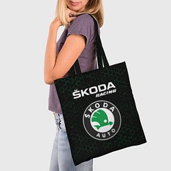 Сумка-шопер ШКОДА Racing Соты, цвет: 3D-принт — фото 2