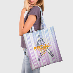 Сумка-шопер Американский бейсбол, цвет: 3D-принт — фото 2