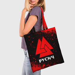 Сумка-шопер РУСИЧ - ВАЛЬКНУТ Краска, цвет: 3D-принт — фото 2