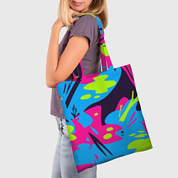 Сумка-шопер Color abstract pattern Summer, цвет: 3D-принт — фото 2