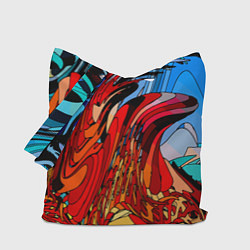 Сумка-шопер Abstract color pattern Fashion 2022, цвет: 3D-принт