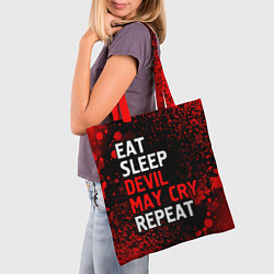 Сумка-шопер Eat Sleep Devil May Cry Repeat Арт, цвет: 3D-принт — фото 2