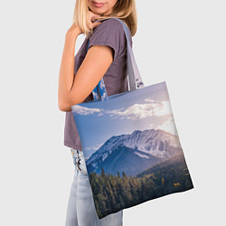 Сумка-шопер Горы Лес Солнце, цвет: 3D-принт — фото 2