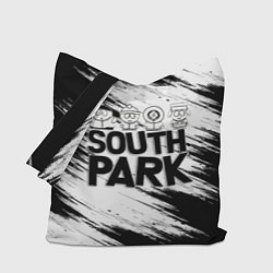 Сумка-шопер Южный парк - персонажи и логотип South Park, цвет: 3D-принт