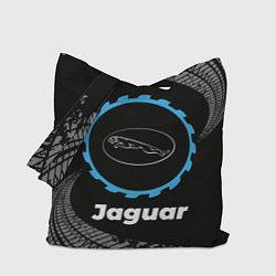 Сумка-шоппер Jaguar в стиле Top Gear со следами шин на фоне