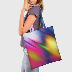 Сумка-шопер Абстрактный разноцветный текстурированный фон, цвет: 3D-принт — фото 2