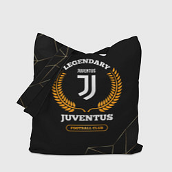 Сумка-шопер Лого Juventus и надпись Legendary Football Club на, цвет: 3D-принт