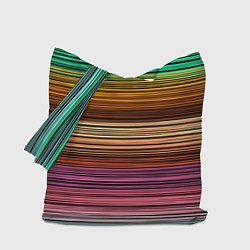 Сумка-шопер Multicolored thin stripes Разноцветные полосы, цвет: 3D-принт