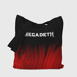 Сумка-шопер Megadeth Red Plasma, цвет: 3D-принт