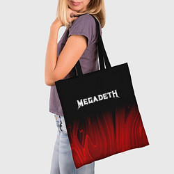 Сумка-шопер Megadeth Red Plasma, цвет: 3D-принт — фото 2