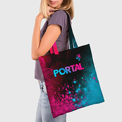 Сумка-шопер Portal Neon Gradient, цвет: 3D-принт — фото 2