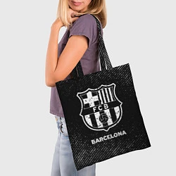 Сумка-шопер Barcelona с потертостями на темном фоне, цвет: 3D-принт — фото 2