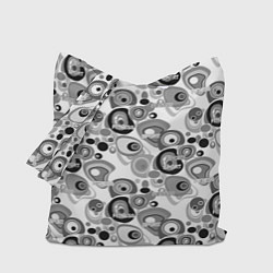 Сумка-шопер Black and white sport pattern, цвет: 3D-принт