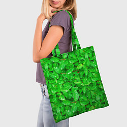 Сумка-шопер Зелёные листья - текстура, цвет: 3D-принт — фото 2