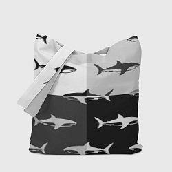 Сумка-шопер Стая акул - pattern, цвет: 3D-принт