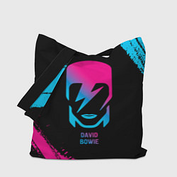 Сумка-шоппер David Bowie - neon gradient