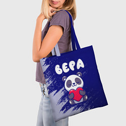 Сумка-шопер Вера панда с сердечком, цвет: 3D-принт — фото 2