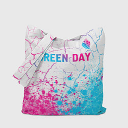 Сумка-шоппер Green Day neon gradient style: символ сверху