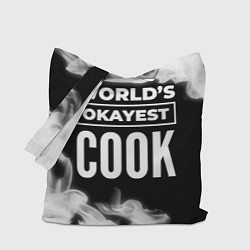 Сумка-шопер Worlds okayest cook - dark, цвет: 3D-принт