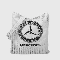 Сумка-шоппер Mercedes с потертостями на светлом фоне