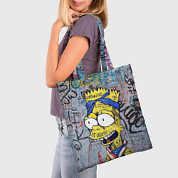 Сумка-шопер Кульный Барт Симпсон весь в тату - Hype, цвет: 3D-принт — фото 2