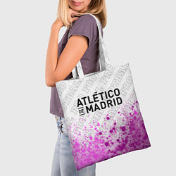 Сумка-шопер Atletico Madrid pro football: символ сверху, цвет: 3D-принт — фото 2