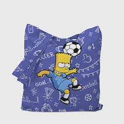 Сумка-шоппер Барт Симпсон бьёт футбольный мяч головой