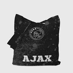 Сумка-шоппер Ajax sport на темном фоне: символ, надпись