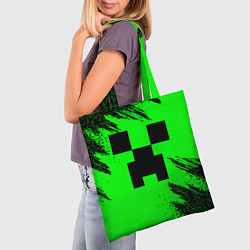 Сумка-шопер Minecraft squares, цвет: 3D-принт — фото 2