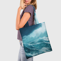Сумка-шопер Буря в море, цвет: 3D-принт — фото 2