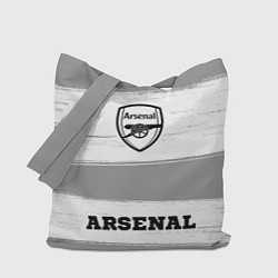 Сумка-шоппер Arsenal sport на светлом фоне: символ, надпись