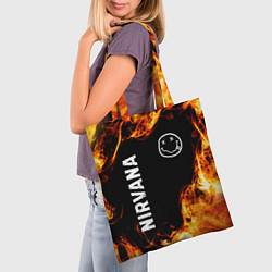 Сумка-шопер Nirvana и пылающий огонь, цвет: 3D-принт — фото 2