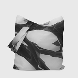 Сумка-шоппер Осколки кристалла, тёмная абстракция