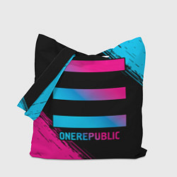 Сумка-шопер OneRepublic - neon gradient, цвет: 3D-принт