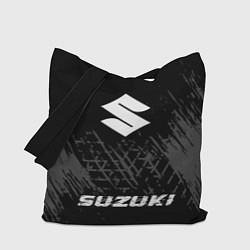 Сумка-шопер Suzuki speed шины на темном: символ, надпись, цвет: 3D-принт