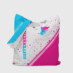 Сумка-шоппер Hoffenheim neon gradient style: надпись, символ