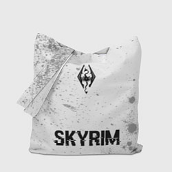 Сумка-шоппер Skyrim glitch на светлом фоне: символ, надпись