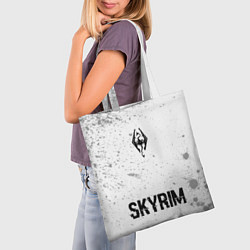 Сумка-шопер Skyrim glitch на светлом фоне: символ, надпись, цвет: 3D-принт — фото 2