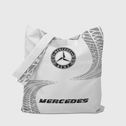Сумка-шоппер Mercedes speed шины на светлом: символ, надпись