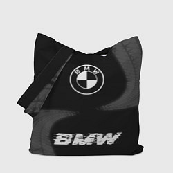 Сумка-шоппер BMW speed шины на темном: символ, надпись