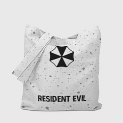 Сумка-шоппер Resident Evil glitch на светлом фоне: символ, надп