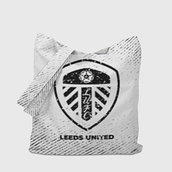 Сумка-шопер Leeds United с потертостями на светлом фоне, цвет: 3D-принт