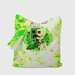 Сумка-шопер Minecraft creeper green, цвет: 3D-принт