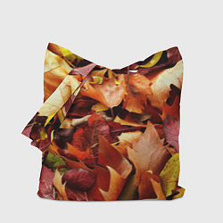 Сумка-шопер Куча осенних листьев, цвет: 3D-принт