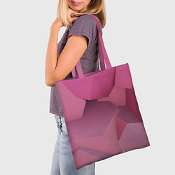 Сумка-шопер Розовые геометрические фигуры, цвет: 3D-принт — фото 2