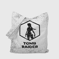 Сумка-шоппер Tomb Raider с потертостями на светлом фоне